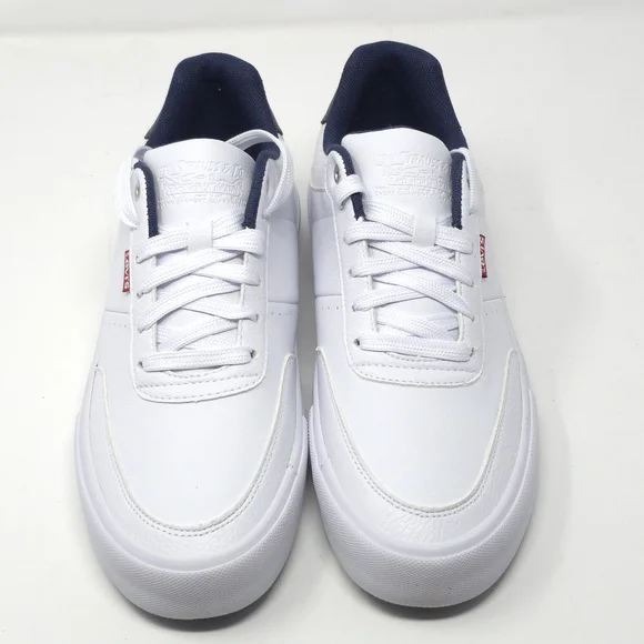 Levi’s Munro Sneakers White/Navy Low Top Size 8M - Picture 8 of 9